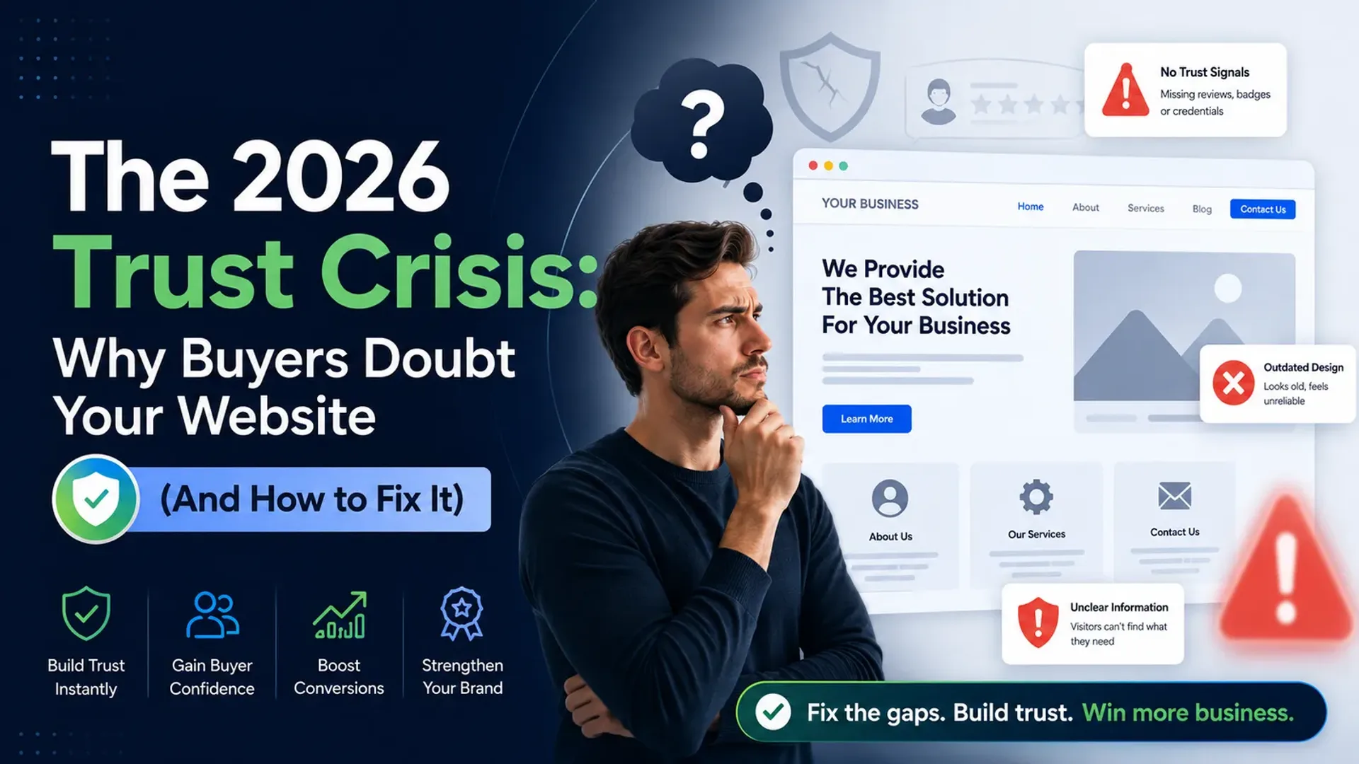 The 2026 Trust Crisis: Why Buyers Doubt Your Website (And How to Fix It)