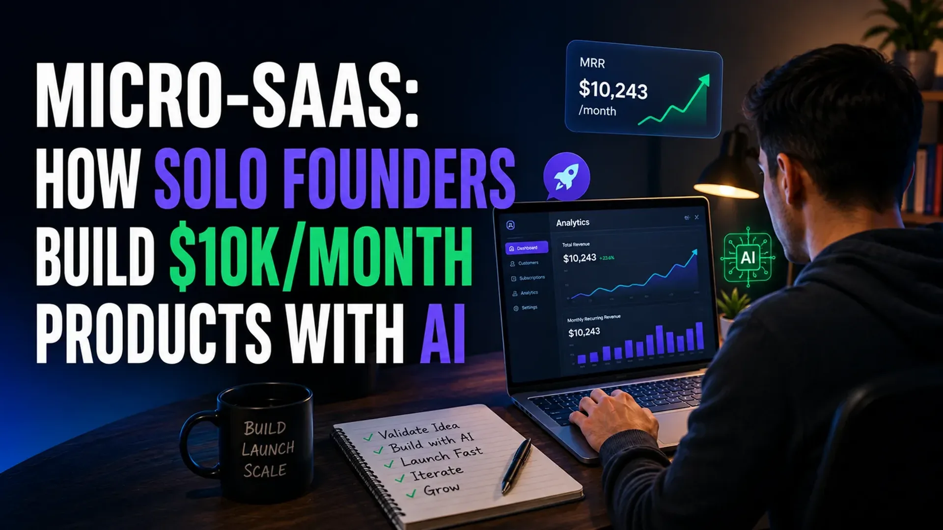 Micro-SaaS: How Solo Founders Build $10K/Month Products with AI