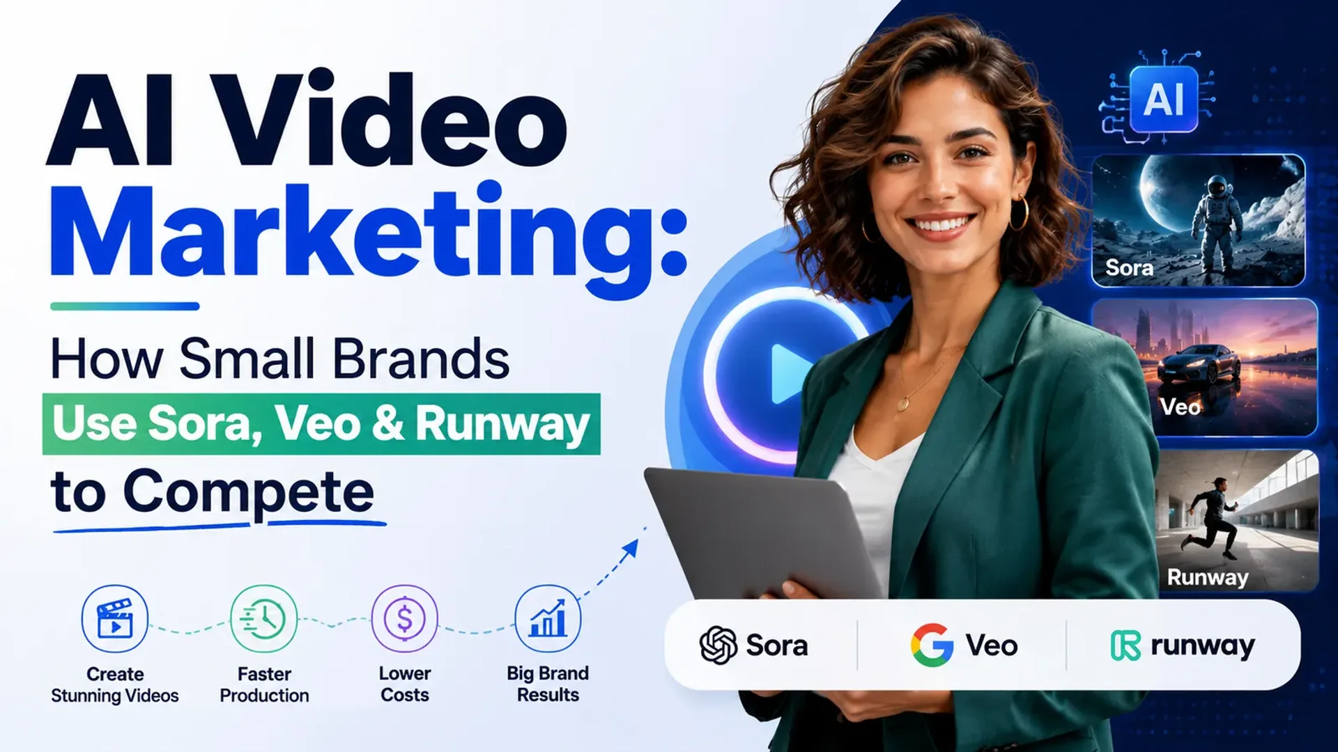 AI Video Marketing: How Small Brands Use Sora, Veo & Runway to Compete