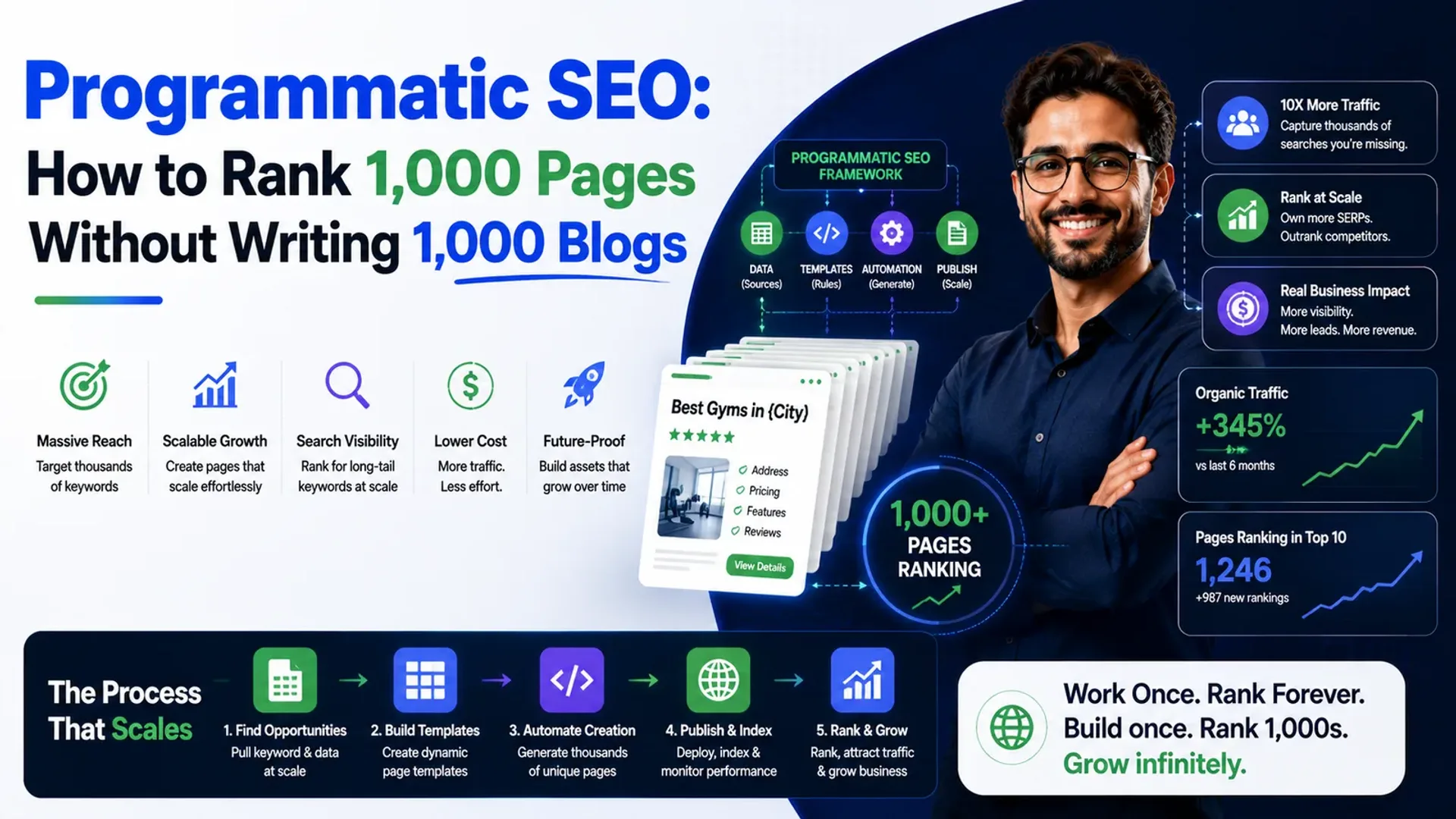 Programmatic SEO: How to Rank 1,000 Pages Without Writing 1,000 Blogs
