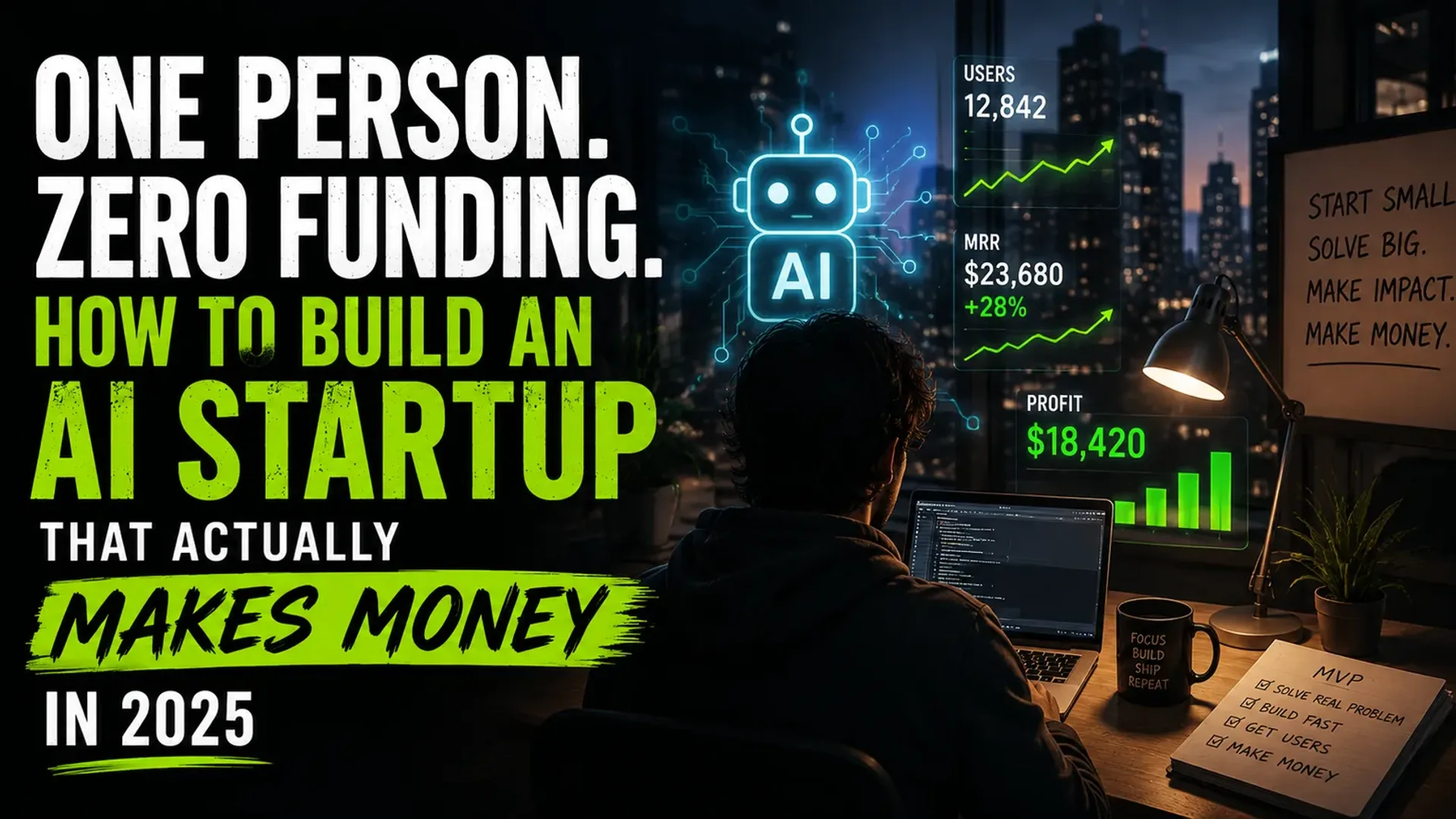 One Person. Zero Funding. How to Build an AI Startup That Actually Makes Money in 2025
