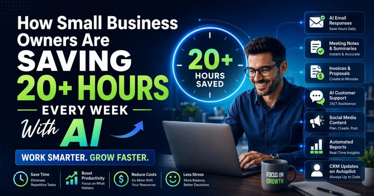 How Small Business Owners Are Saving 20+ Hours Every Week With AI (Without Hiring More Staff)