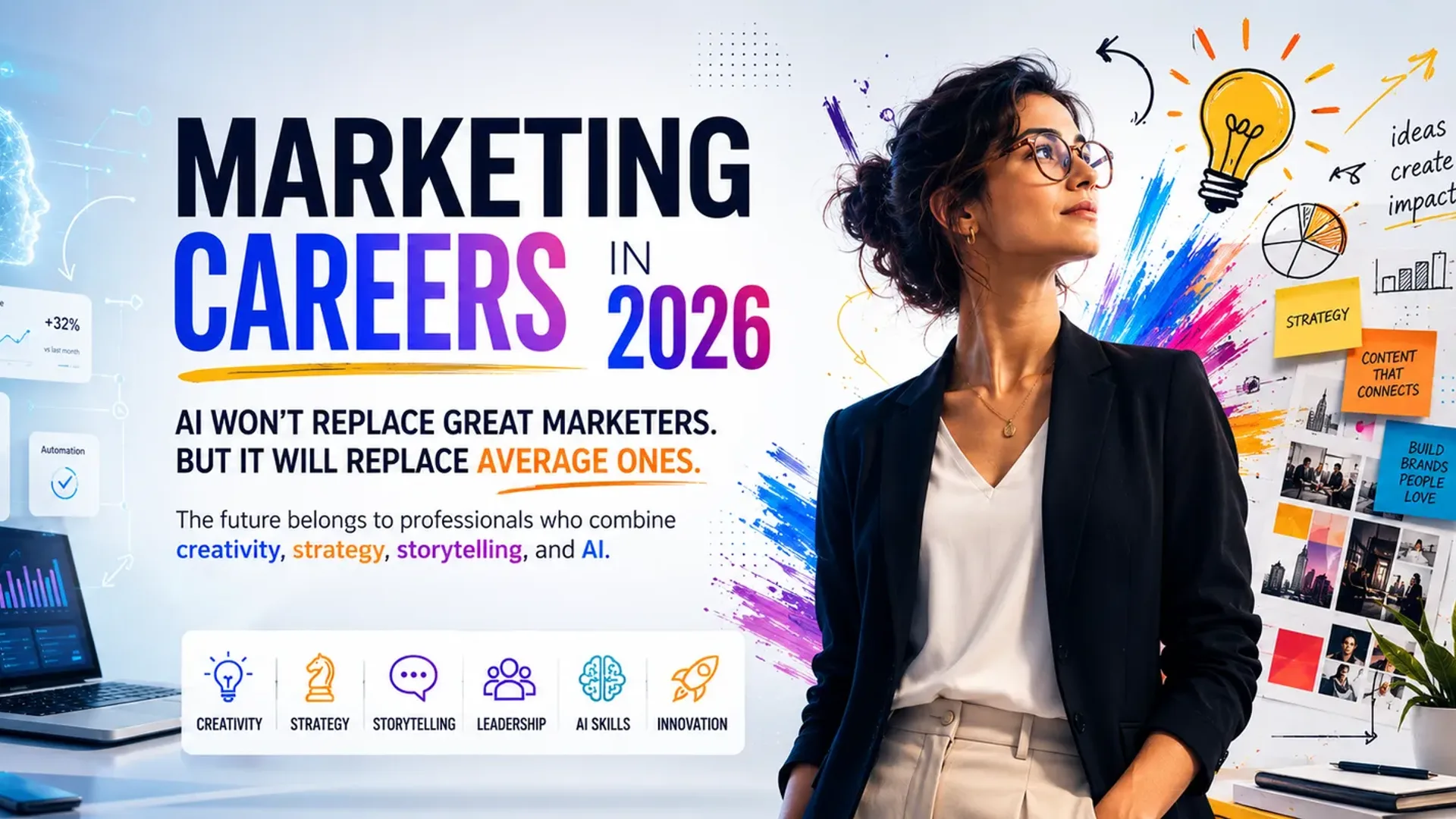 Marketing Careers in 2026: Why AI Won’t Replace Great Marketers — But It Will Replace Average Ones