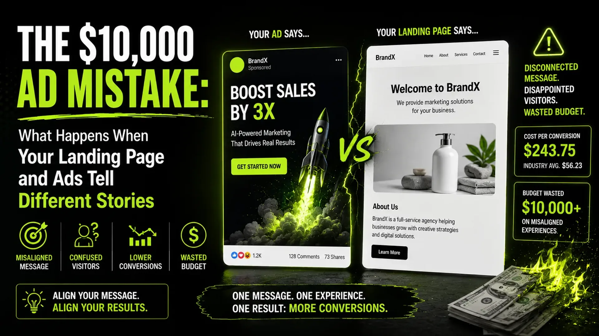 The $10,000 Ad Mistake: What Happens When Your Landing Page and Ads Tell Different Stories