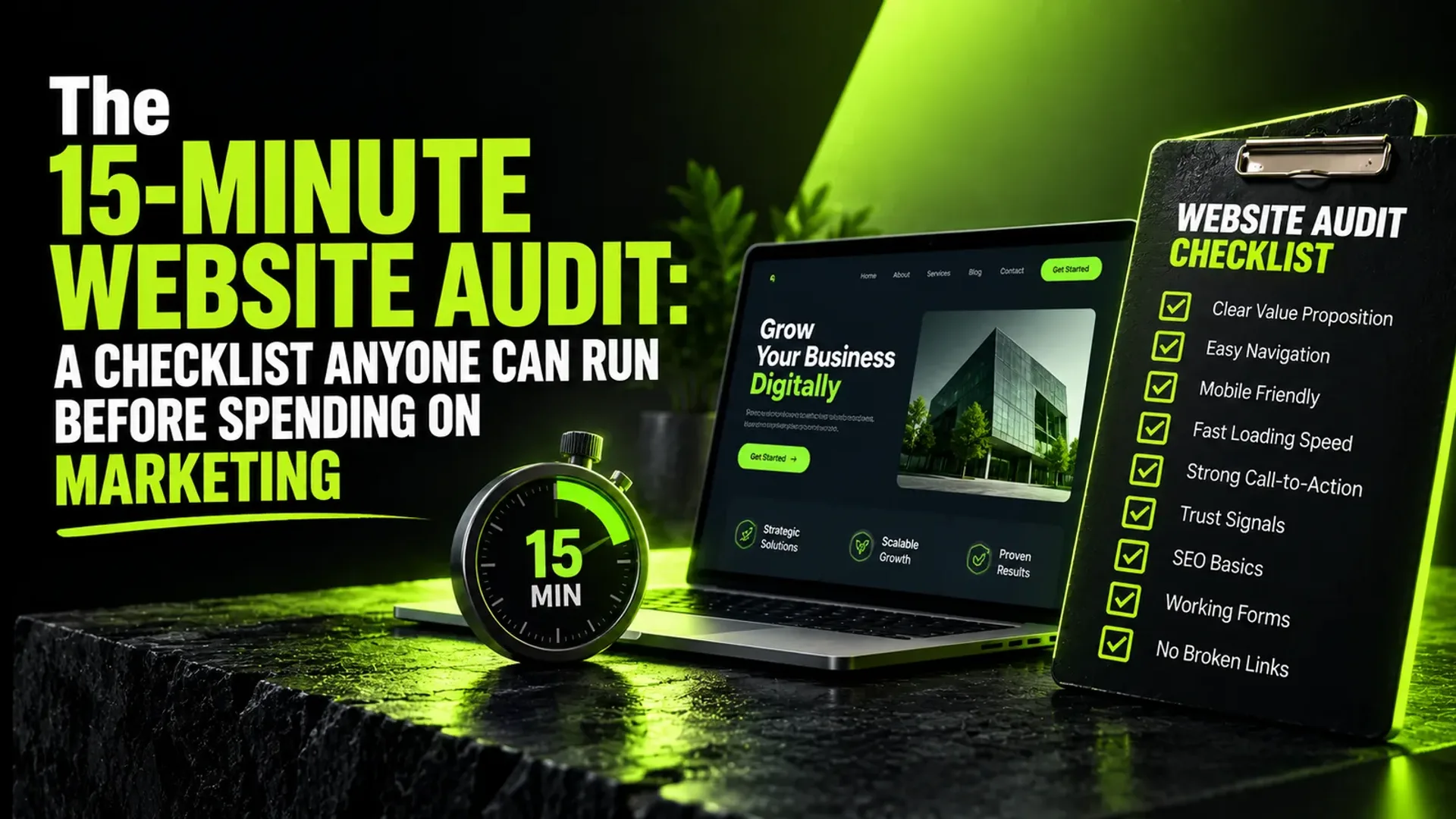 The 15-Minute Website Audit: A Checklist Anyone Can Run Before Spending on Marketing