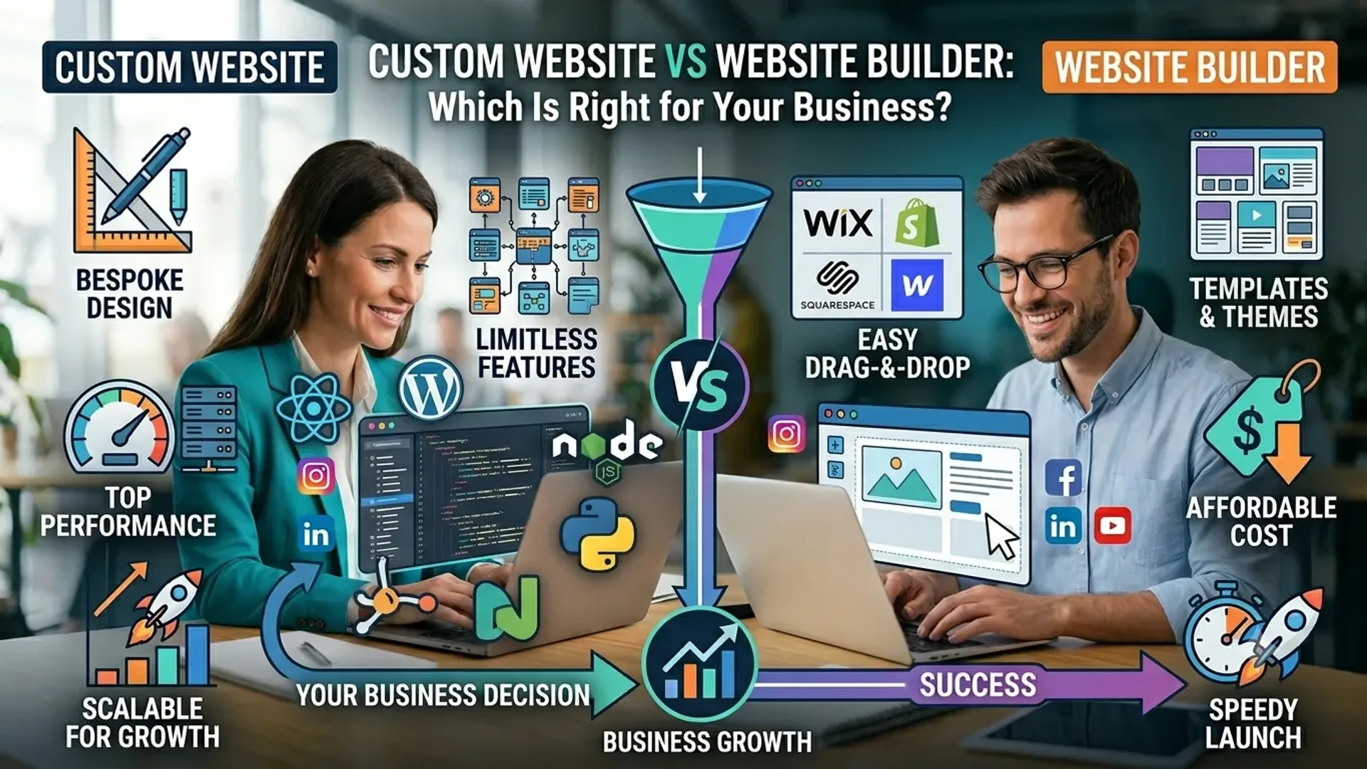 Custom Website vs Website Builder: Which Is Right for Your Business?