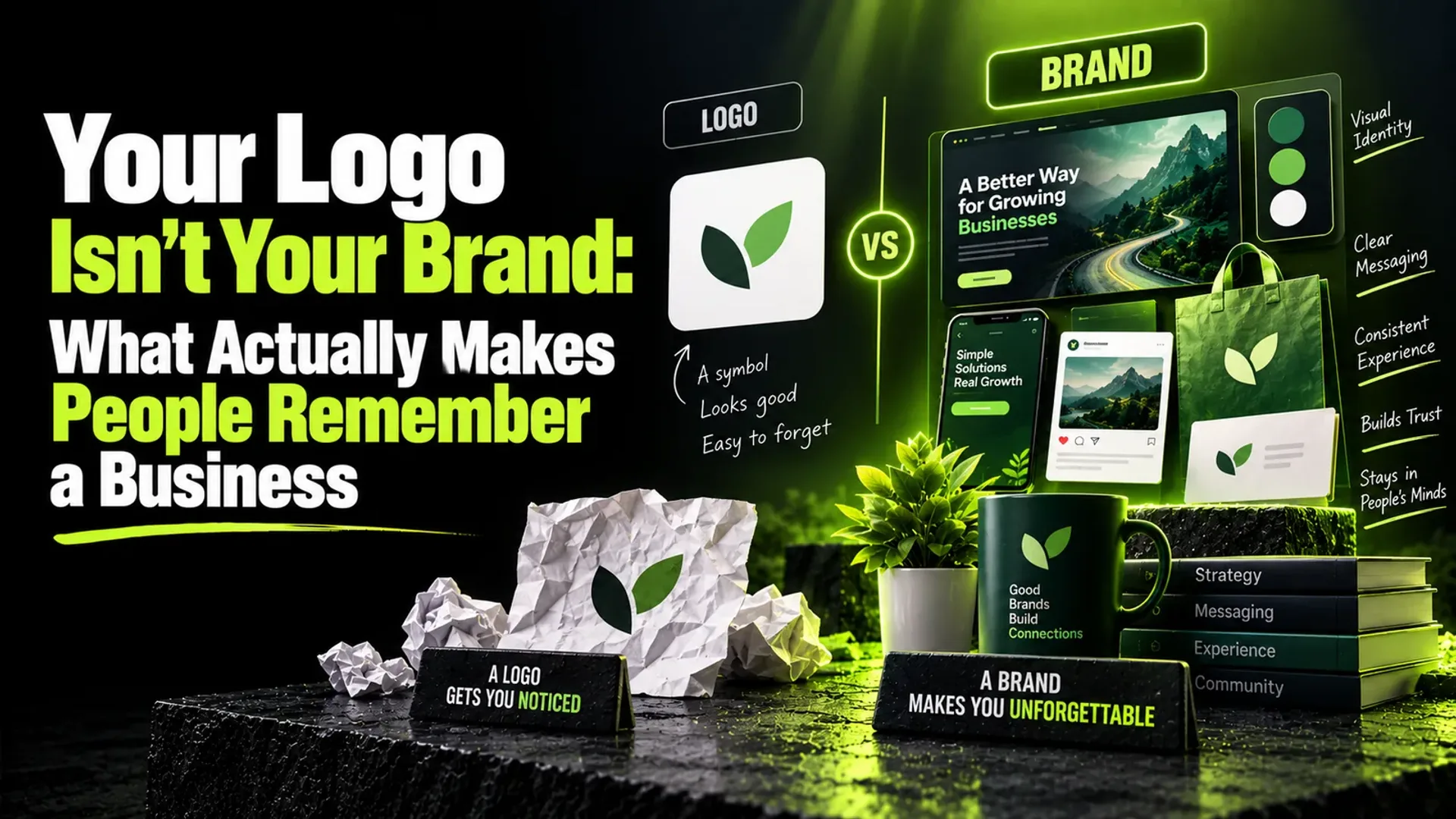 Your Logo Isn't Your Brand: What Actually Makes People Remember a Business