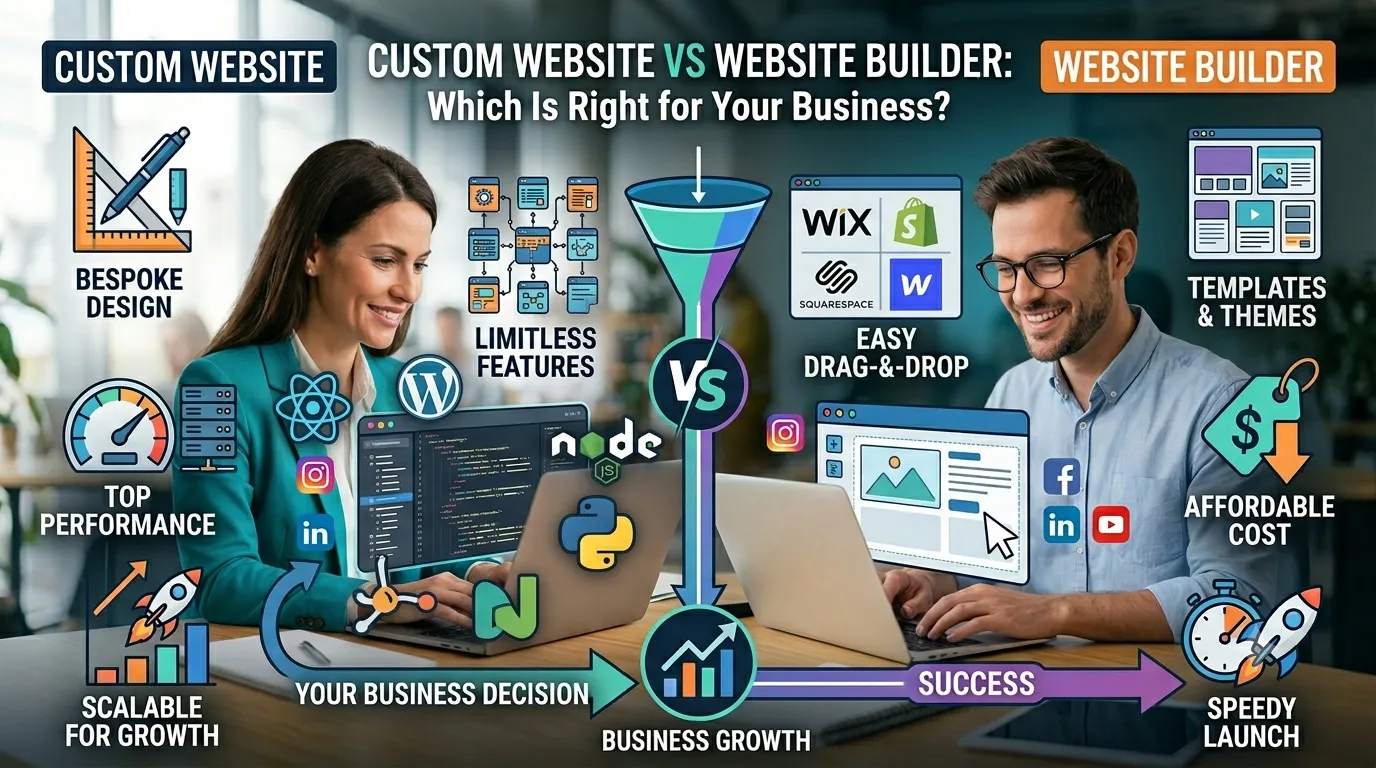 Custom Website vs Website Builder: Which Is Right for Your Business?